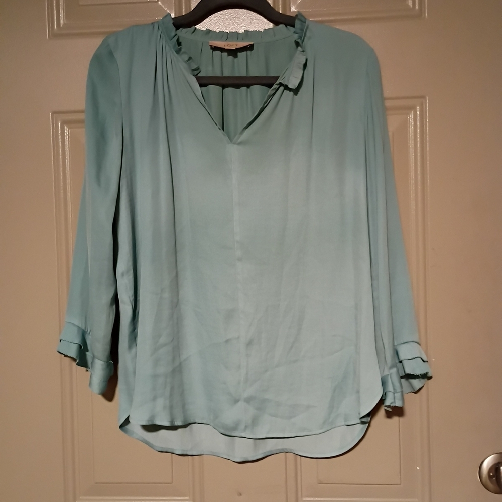 Loft Elegant Teal Women's Blouse Size M